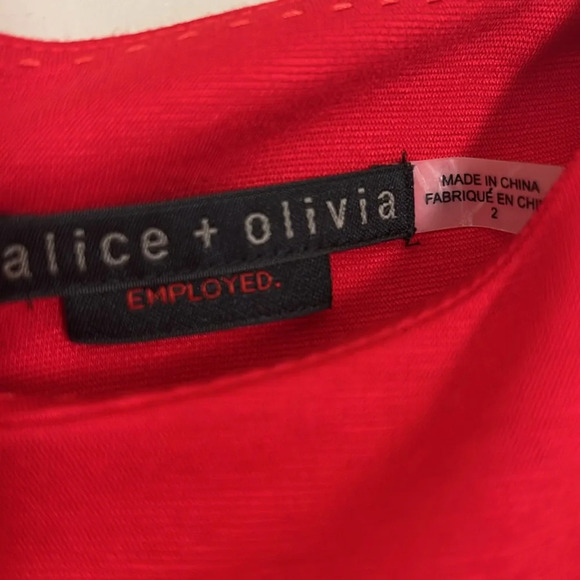Alice + Olivia NWT Red Ember Cap Sleeve Party Dress Size 2 Revolve Coquette Cute - Picture 2 of 15